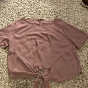 Front Tie Dressy Blouse